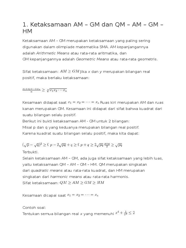Materi Olimpiade Matematika