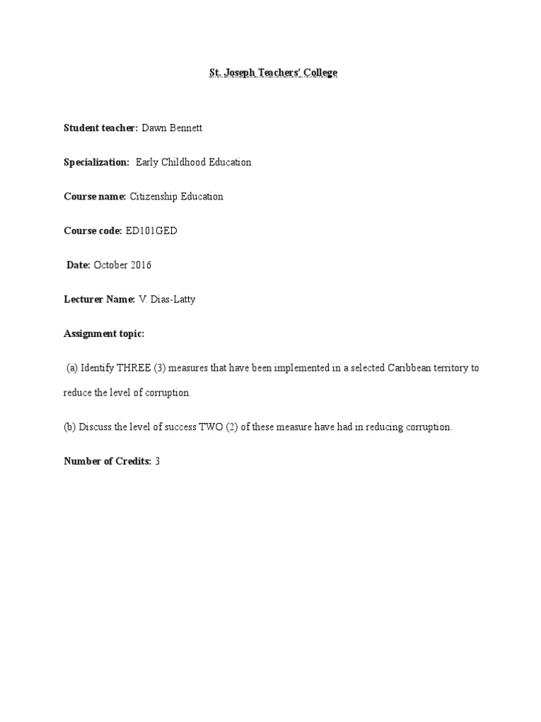 corruption essay