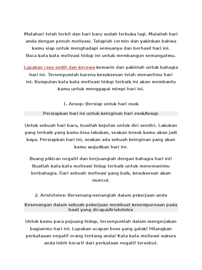 Kata Motivasi