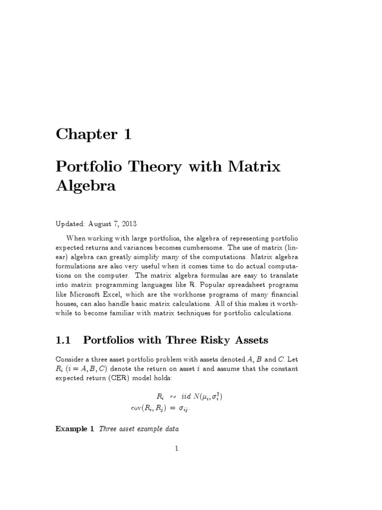 portfolioTheoryMatrix.pdf Covariance Modern Portfolio Theory