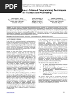 Harnessing Object–Oriented Programming Techniques for Transaction Processing