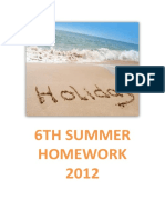 Summer Homework 2012 6th PDF