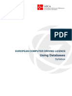 Ecdl Syllabus m5 Database