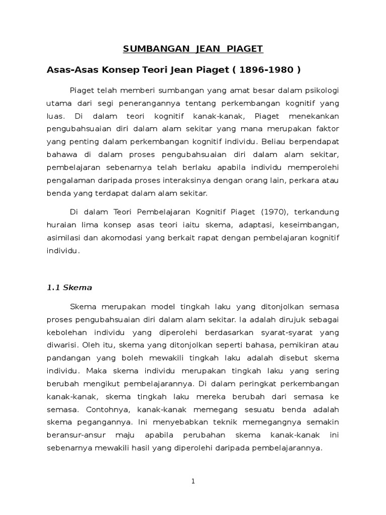 Sumbangan Jean Piaget