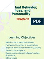 Individual Behavior, Values, and Personality