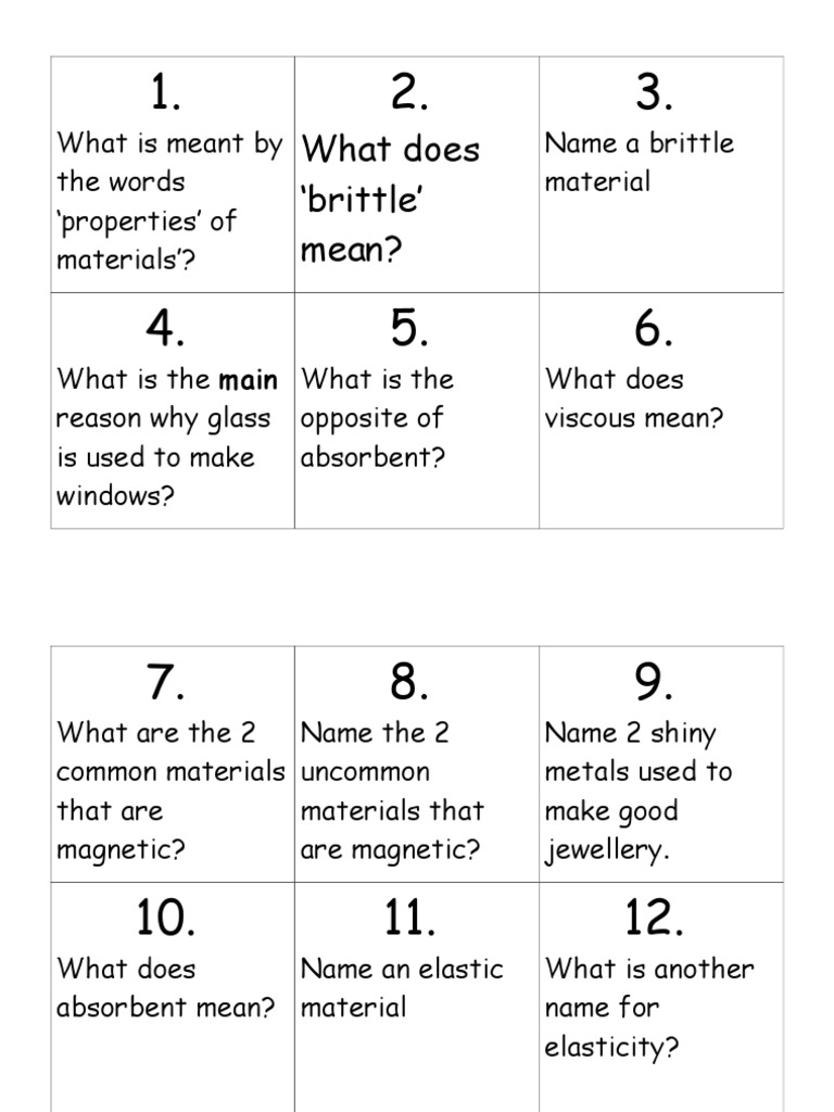 Materials Treasure Hunt PDF