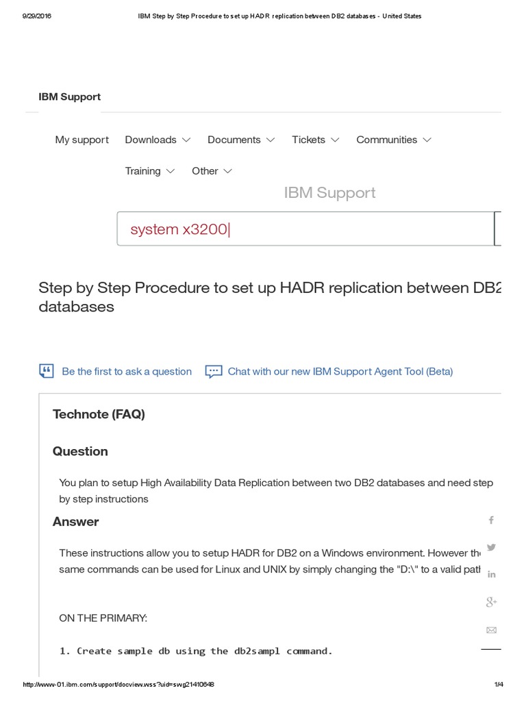 DB2 HADR Setup: Step-by-Step Guide | PDF | Backup | Databases