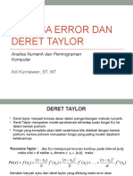 Analisa Error Dan Deret Taylor