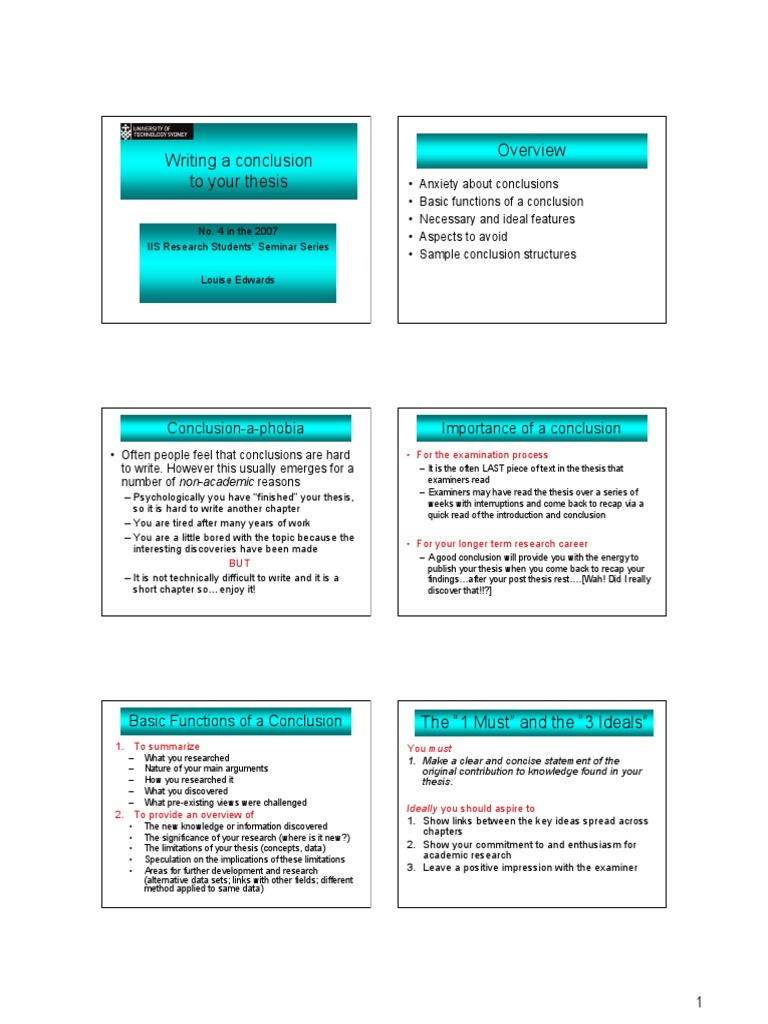 master thesis conclusions