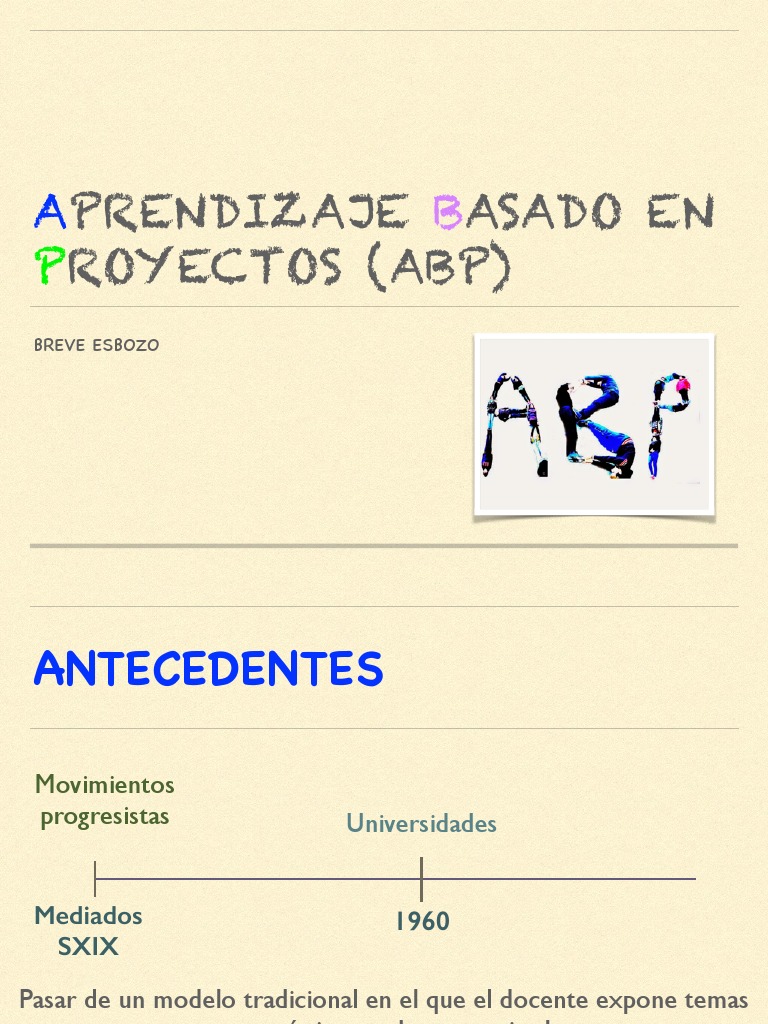 Aprendizaje Basado en Proyectos (ABP) | PDF | Aprendizaje | Plan de ...