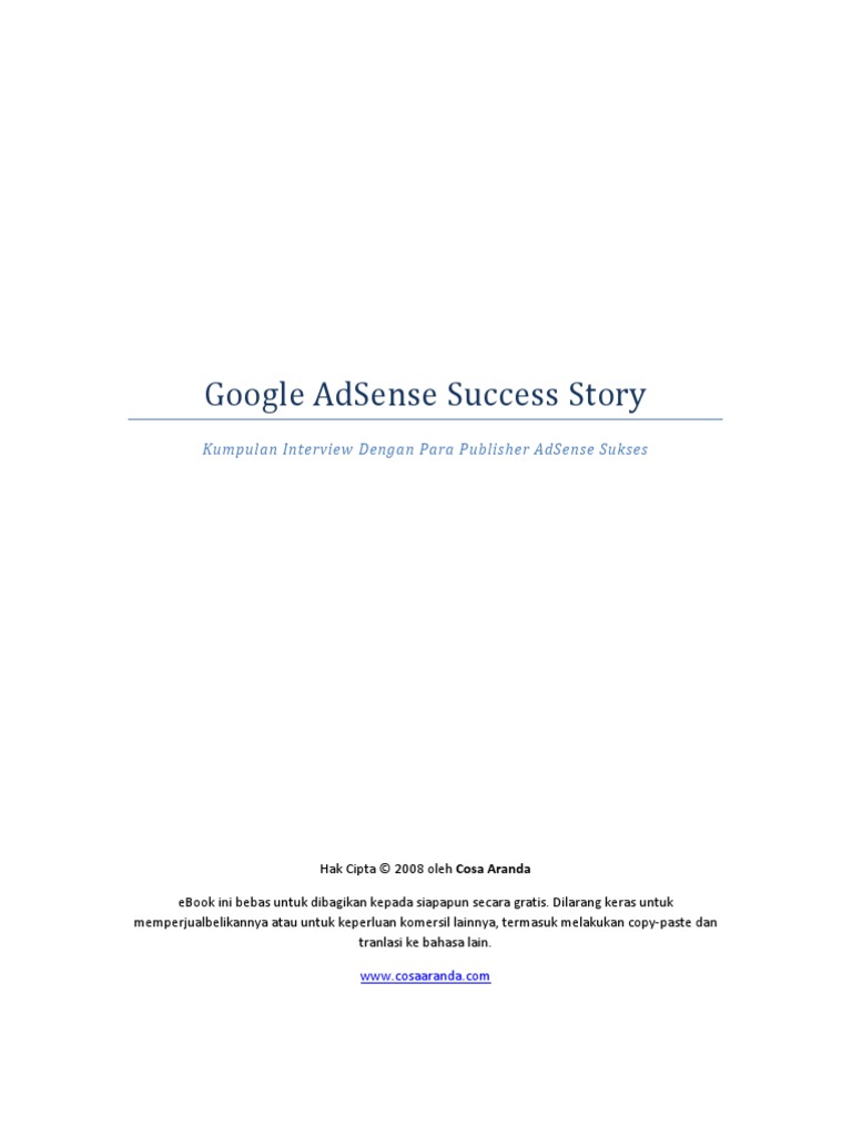 Adsense Success 2018: Kisah-Kisah Sukses dan Strategi di Baliknya