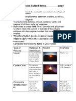 types of volcanoes guided notes