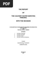 Award of Cauvery River Water Disputes Tribunal - Volume 1