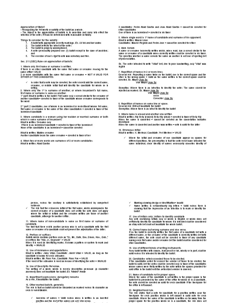 Election Law | PDF | Ballot | Voting