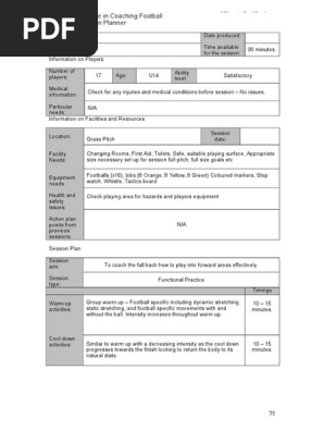 12 Uefa B Session Plans Pdf Forward Association Football Defender Association Football