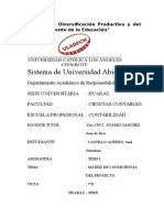 Matriz de Consistencia Del Proyecto