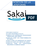 Presentation de La Plateforme Sakai