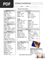 Ficha 1 Describing People
