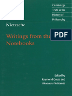 Nietzsche, Friedrich - Writings From The Early Notebooks (Cambridge, 2009) PDF