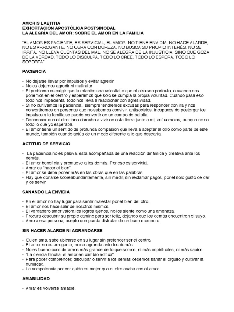 Amor y Paciencia en el Matrimonio | PDF