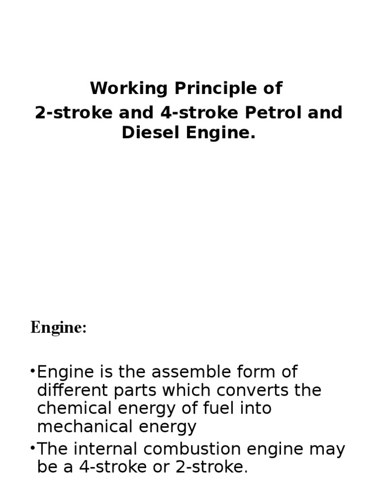 Four-Stroke Engine Working Principles | PDF | Internal Combustion ...