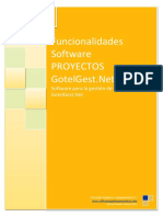 Funcionalidades Software Proyectos Gotelgestnet
