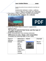 Types of Volcanoes Guided Notes