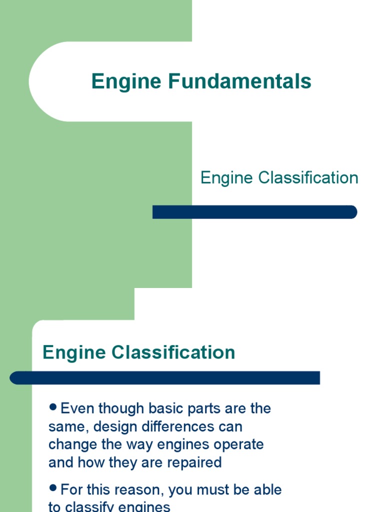 Engine Classifications Internal Combustion Engine Machines