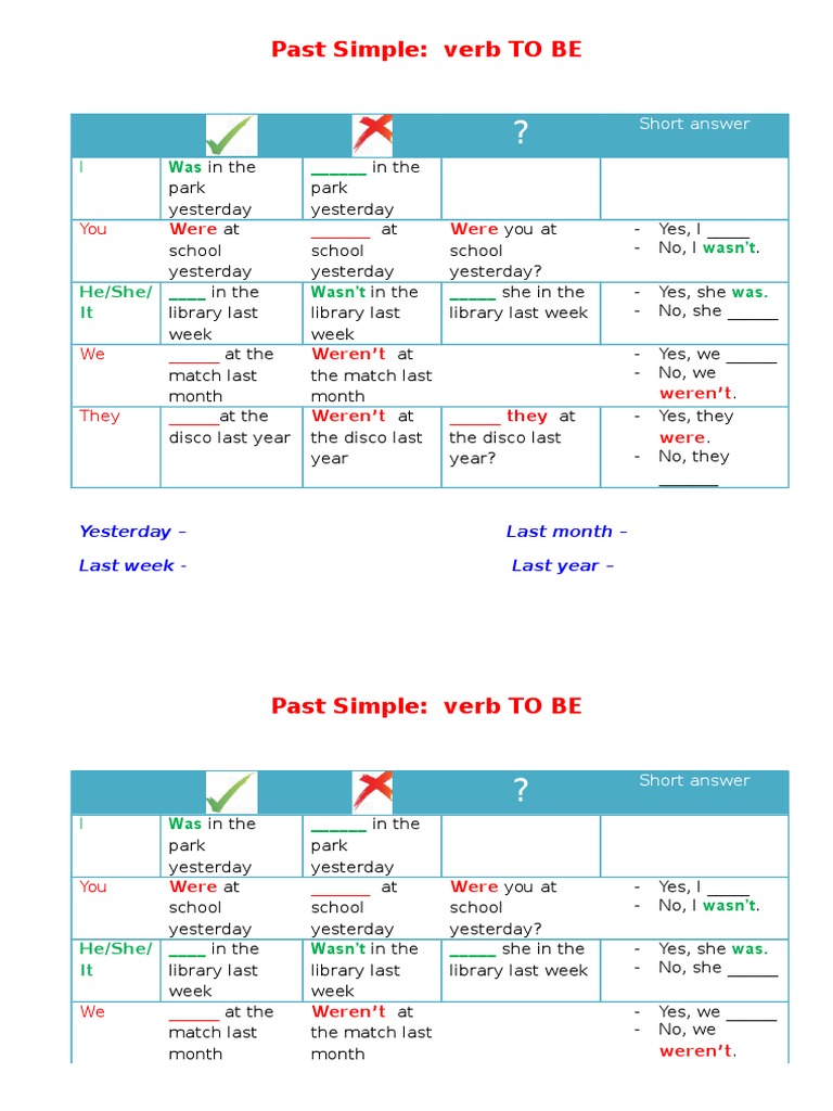 Past Simple Verb 