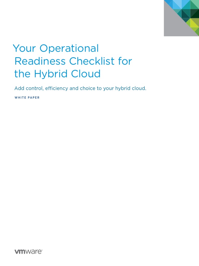 Operational Readiness Checklist For The Hybrid Cloud USLtr | PDF ...
