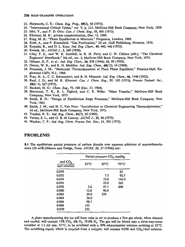 Mass Transfer Operations Solutions | PDF | Gases | Mole (Unit)