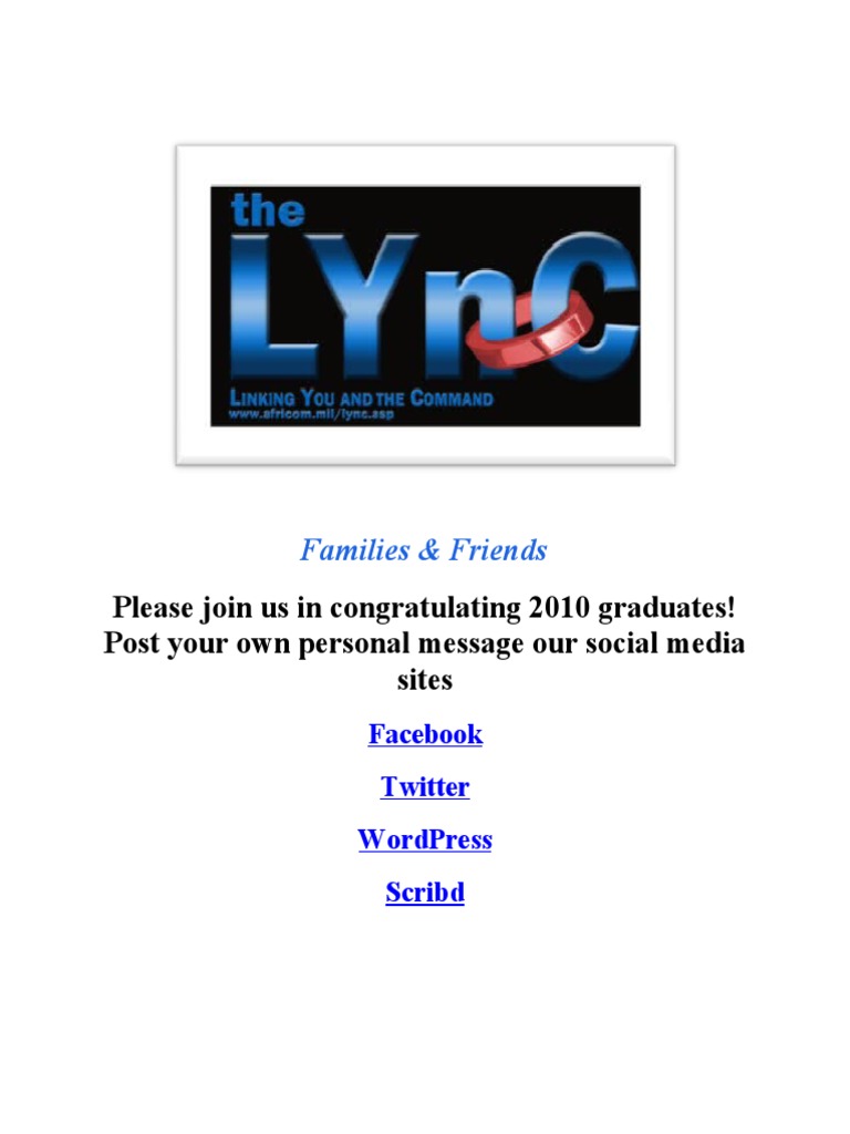 The LYnC: Class 2010 | PDF