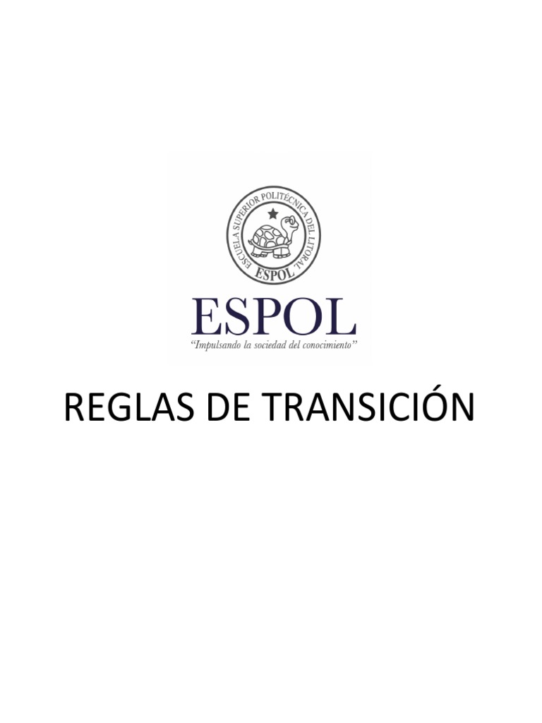 Reglas De Transicion