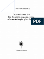 Gardella Mariana - Las Criticas de Los Filosofos Megaricos A La Ontologia Platonica