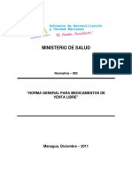 Normas MINSAL sobre medicamentos de venta libre en Nicaragua