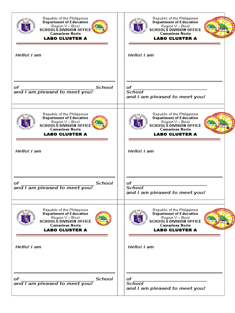 Labo Cluster A Introduction Template | PDF