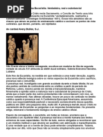 A Presença de Cristo Na Eucaristia