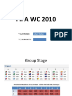 Bets - WC 2010
