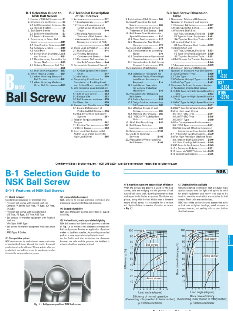 NSK HB Ball Screws PDF Screw Bearing (Mechanical)