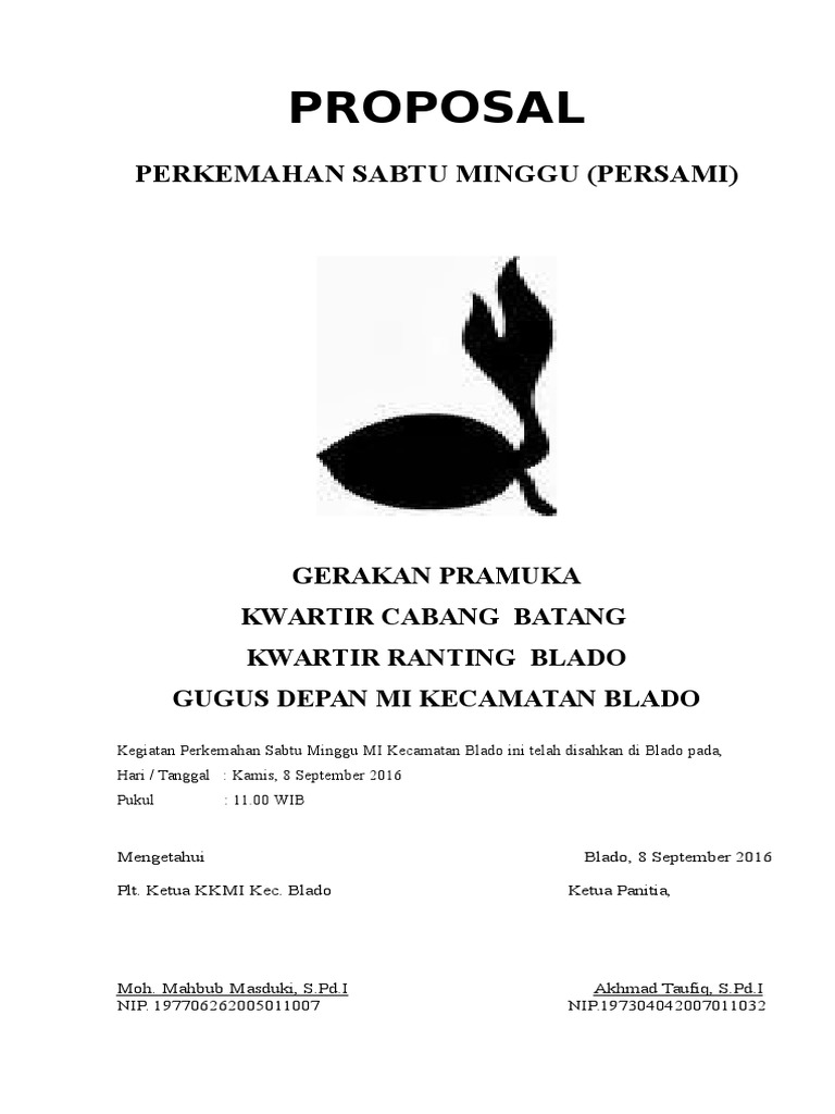 Proposal Persami MI Kecamatan Blado 2016 | PDF