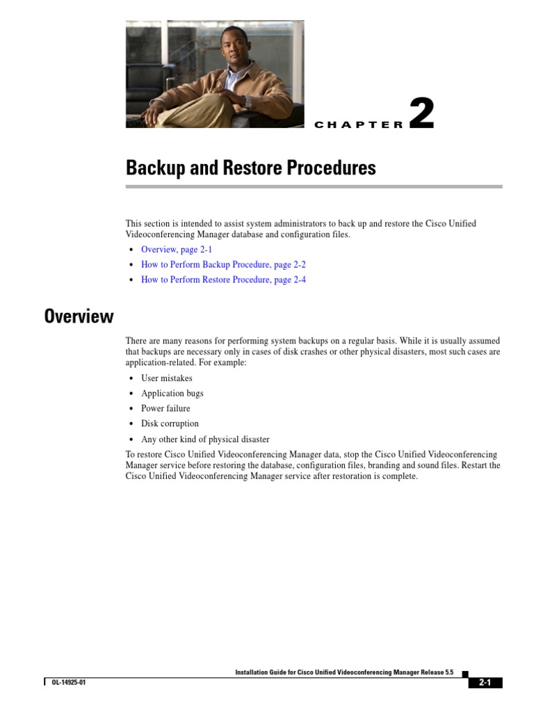 Cisco Videoconferencing Backup Guide | PDF | Backup | Computer File