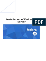 Installation of Fedora 22 Server