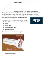 Cara Service Lampu Hemat Energi