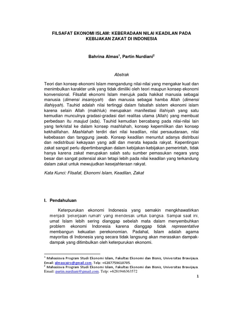 Filsafat Ekonomi Islam Pdf