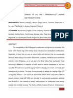 Seismic Assessment of LRT Line 1 Monumento-5th Avenue Carriageway Pier Using Fragilty Curve(Abstract,Executive Summary,Table of Contents)