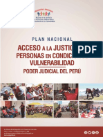 Plan Nacional de Acceso a La Justicia de Personas en Condición de Vulnerabilidad