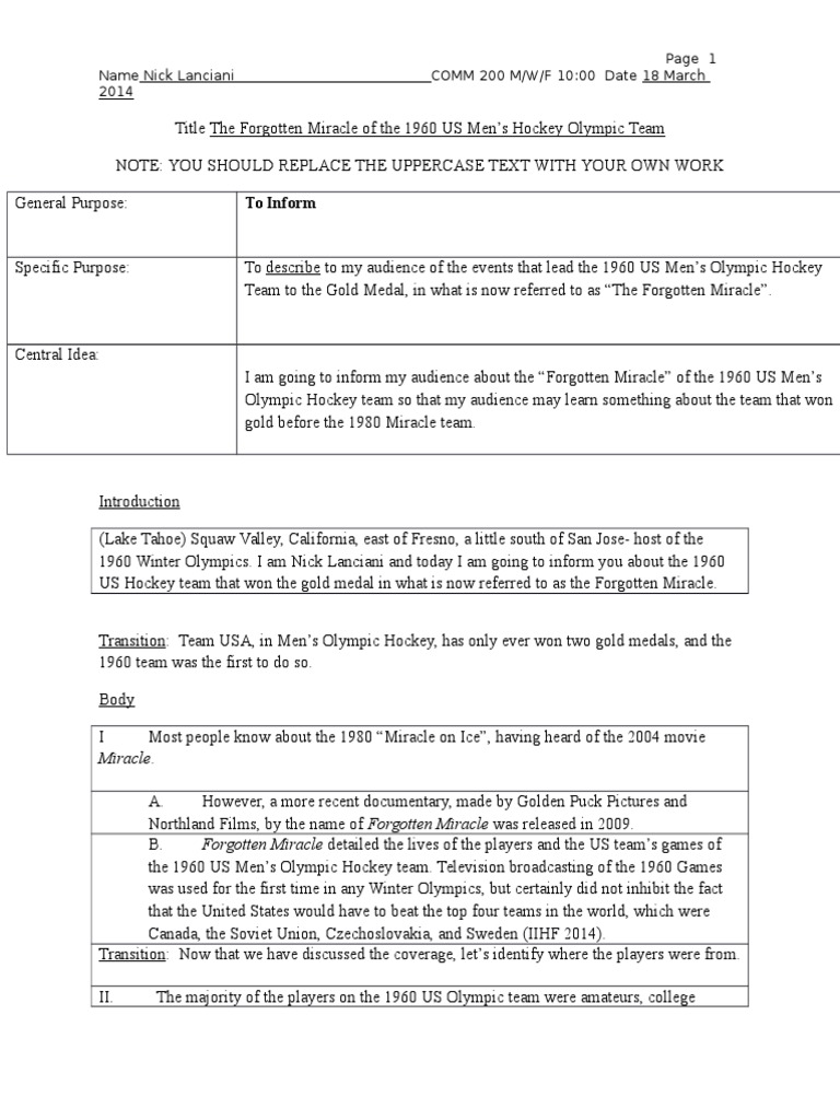 Informative speech outline topics picture