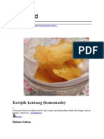 Resep Keripik Kentang