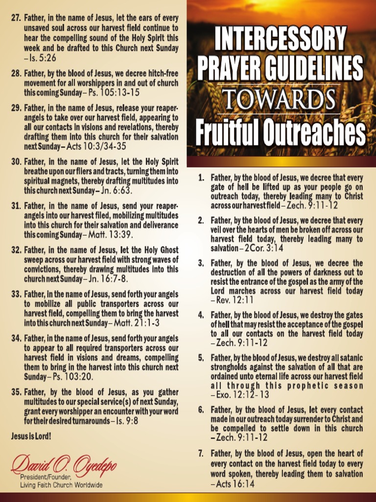 Intercessory Prayer Guidelines Towards PDF