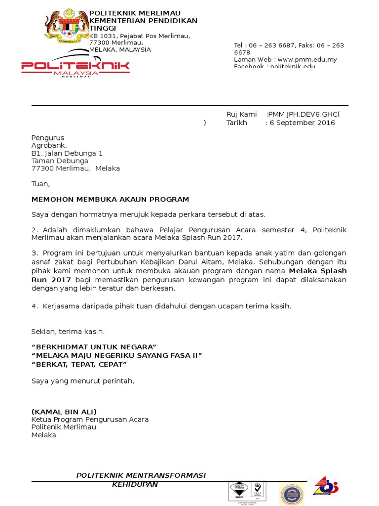 Surat Buka Akaun Pdf